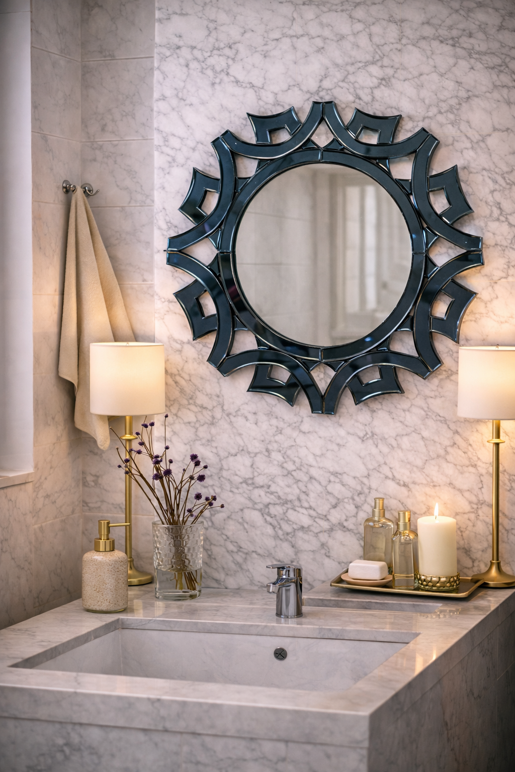 Ebony Starburst Wall Mirror thumbnail